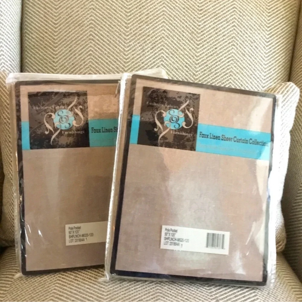 Exclusive Fabrics Faux Linen Sheer Curtain Collection